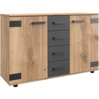 Wimex Kombikommode "Stockholm Sideboard Kommodenschrank, Made in Germany" Industrial-Look, 2-türig mit 4 Schubladen, 130x41x83 cm Wimex Kombikommode "Stockholm Sideboard Kommodenschrank, Made in Germany" Industrial-Look, 2-türig mit 4 Schubladen, 130x41x83 cm von Wimex