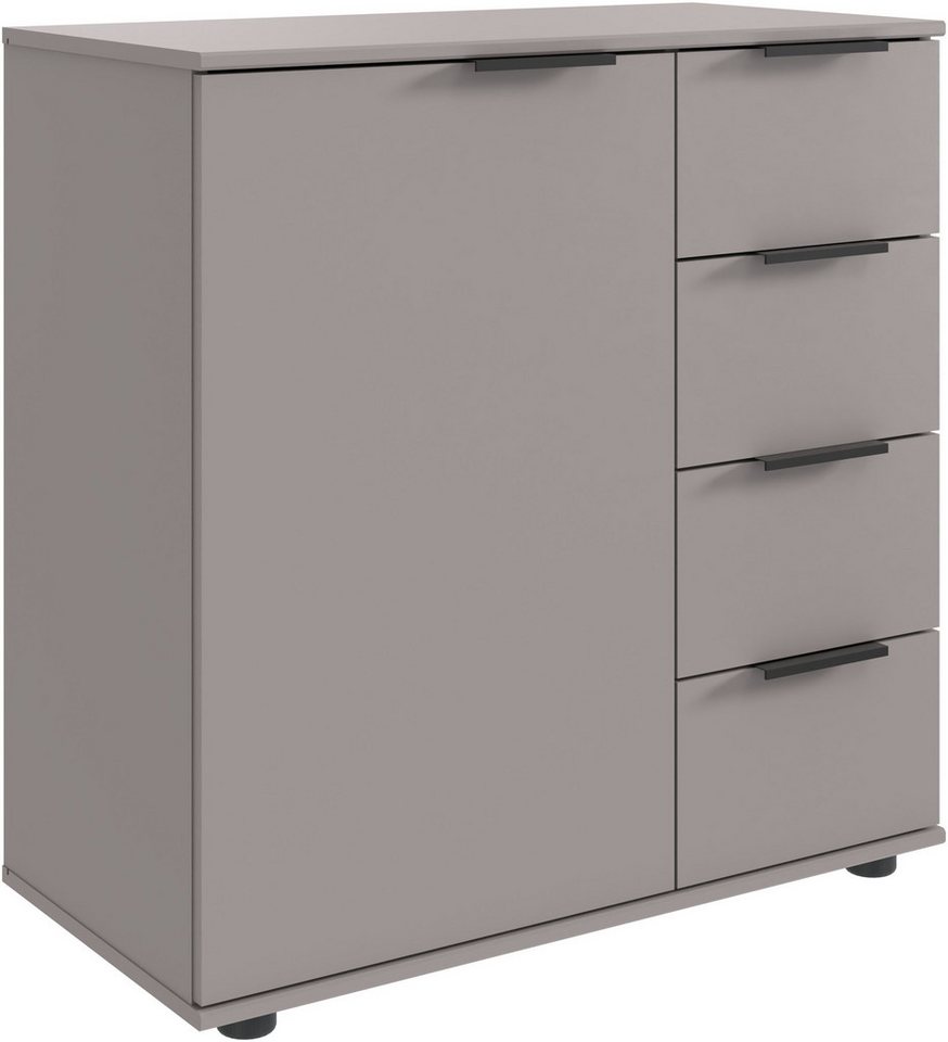 Wimex Kombikommode Tilburg, 81x43x83cm, Made in Germany, mit schwarzen Metallgriffen, Stauraum hinter 1 Tür und in 4 Schubladen Wimex Kombikommode Tilburg, 81x43x83cm, Made in Germany, mit schwarzen Metallgriffen, Stauraum hinter 1 Tür und in 4 Schubladen von Wimex