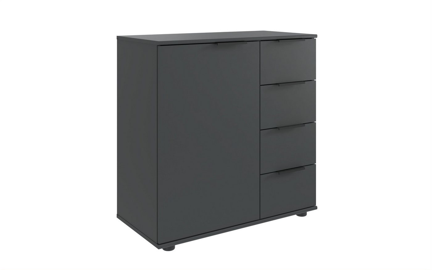 Wimex Kommode 4 Schubladen, 1 Tür, in GRAPHIT - 81x83x41cm (BxHxT) von Wimex