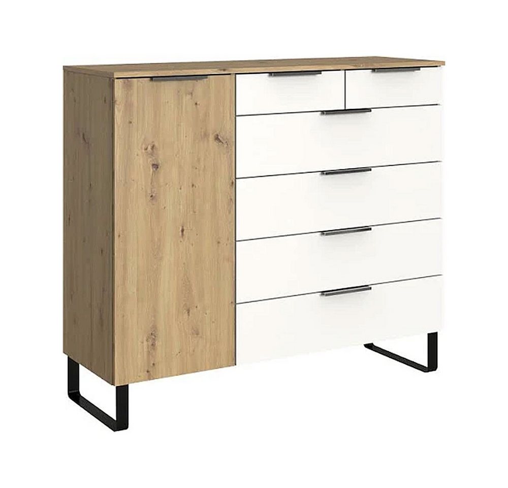 Wimex Kommode Shanghai (1 St), 120x41x160cm weiß / Eiche Artisan Wimex Kommode Shanghai (1 St), 120x41x160cm weiß / Eiche Artisan von Wimex