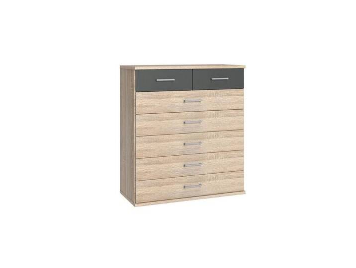 Wimex Kommode in Eiche-Sägerau-Nachbildung mit 7 Schubladen (B/H/T: 90x106x40 cm) von Wimex