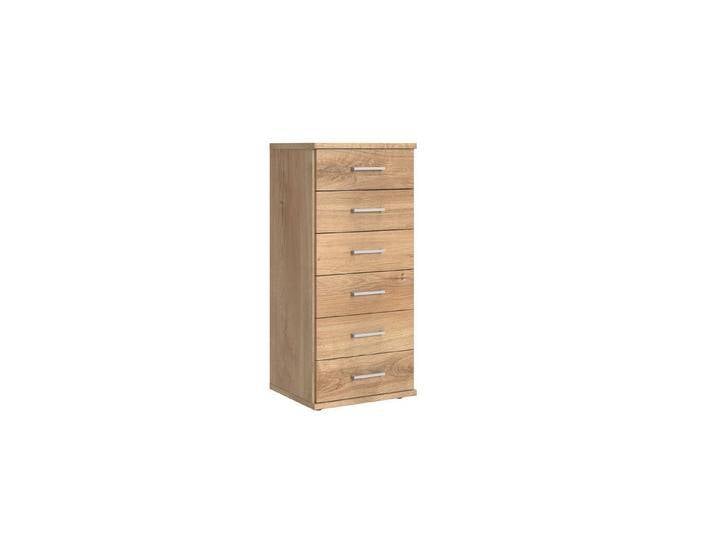 Wimex Kommode in Plankeneiche-Nachbildung mit 6 Schubladen (B/H/T: 46x106x40 cm) von Wimex