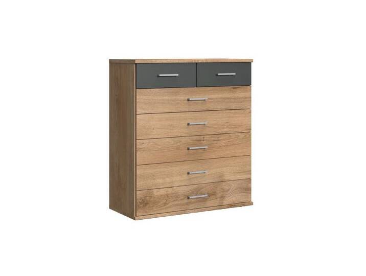 Wimex Kommode in Plankeneiche-Nachbildung mit 7 Schubladen (B/H/T: 90x106x40 cm) von Wimex