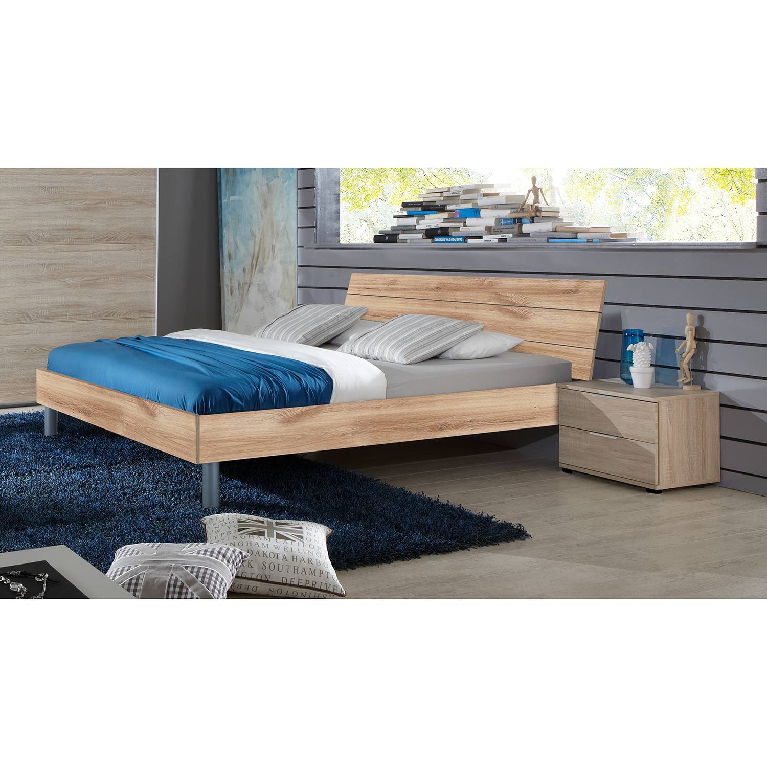 Wimex Kopfteil Easy Beds 140x200 cm Spanplatte Plankeneiche Dekor von Wimex