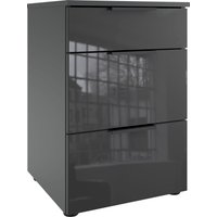 Wimex Nachtkommode "Level36 black C by fresh to go", mit Glaselementen auf der Front, soft-close Funktion, 41cm breit von Wimex