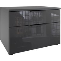 Wimex Nachtkommode "Level36 black C by fresh to go", mit Glaselementen auf der Front, soft-close Funktion, 54cm breit von Wimex