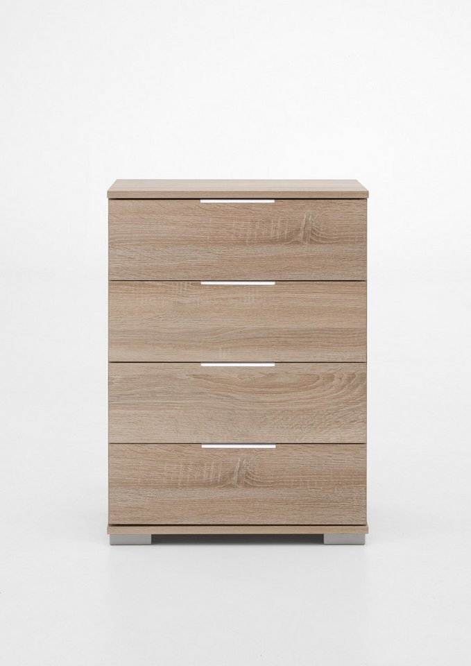 Wimex Nachtkommode in Eiche-Sägerau mit 4 Schubladen (BxHxT: 52x74x38 cm) von Wimex