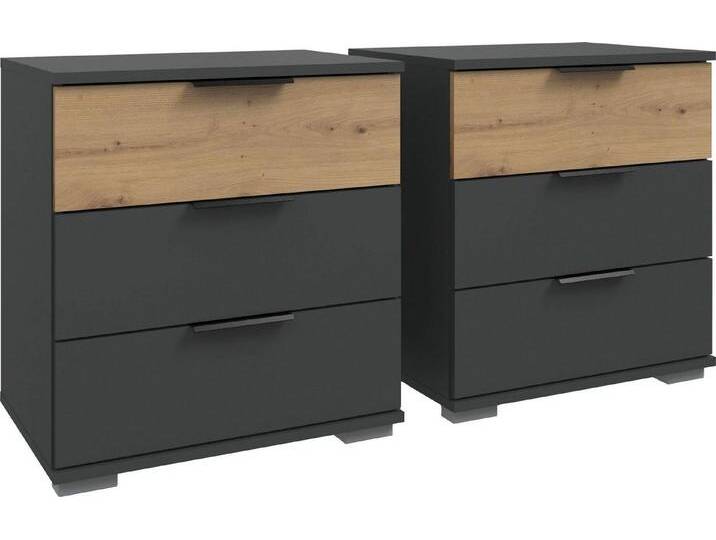 Wimex Nachtkonsole Gibraltar (Gibraltar, 2 St., 2er Set Nachtkonsolen), 52cm graphit Eiche Artisan von Wimex