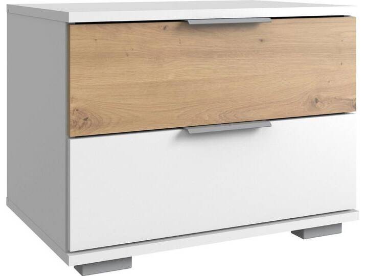 Wimex Nachtkonsole Gibraltar (mit Schubladen, 1 St., moderne Optik, mit Schubladen), 52x38x40cm weiß Eiche Artisan, Spanplatte von Wimex