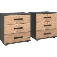 Wimex Nachttisch "Stockholm, Nachtkommode 52cm breit, Made in Germany", Industrial Look, 2 Höhen zur Auswahl, einzeln oder im 2er Set von Wimex