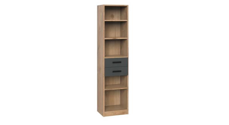 Wimex Regalelement Liverpool 487, ca. 47 x 198 x 38 cm in Planekneiche Nachbildung/graphit von Wimex