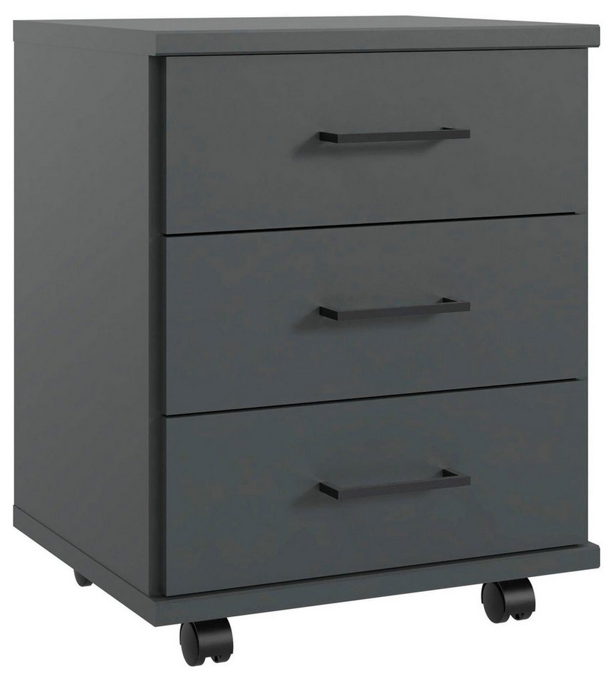Wimex Rollcontainer Home Desk, (Home Desk, 4 St., Rollcontainer), 46x40x58cm graphit mit Schubladen von Wimex