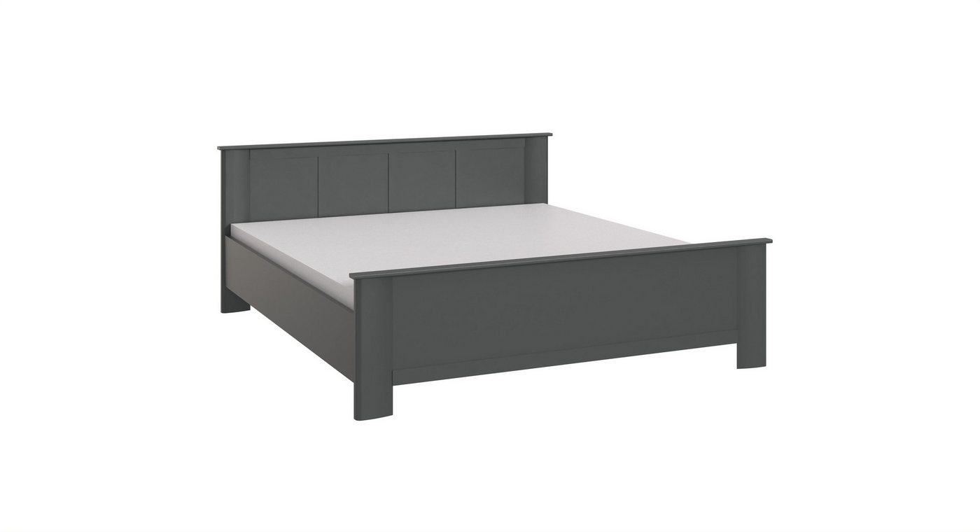 Wimex Schlafzimmer-Set (3-teilig) Bett + 2 Nachtkommoden, Graphit - 273x85x210cm (BxHxT), (3-teilig) von Wimex