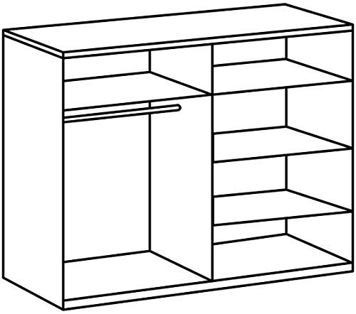 Wimex Schlafzimmer Set Nora, bestehend aus Bett, Nachschrank-Set und Kleiderschrank, Liegefläche 160 x 200 cm, Weiß/ Absetzung Anthrazit von Wimex