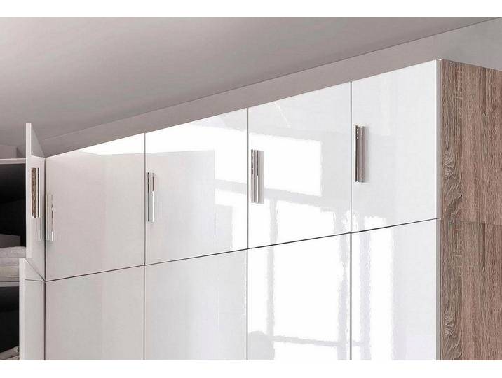 Wimex Schrankaufsatz Malta, weiß, struktureichefarben hell-Hochglanz weiß von Wimex