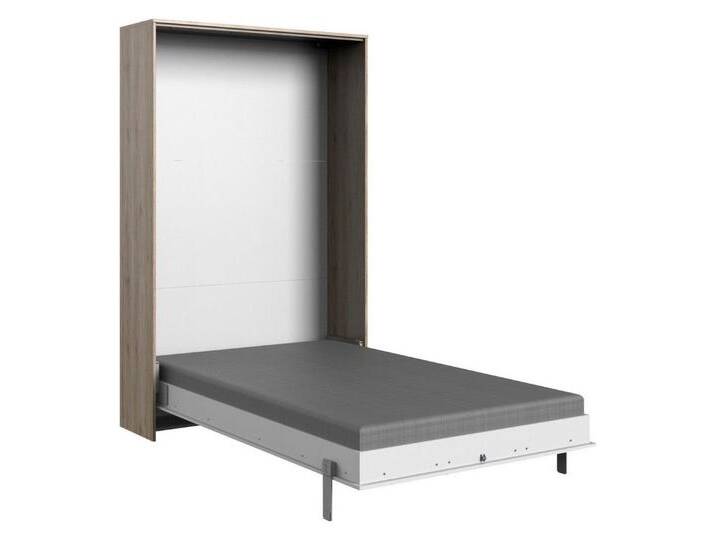 Wimex Schrankbett Juist (mit Lattenlost, ohne Matratze, 1-St., moderne Optik, mit Lattenrost, Platzsparend) 120x200cm Vertikal klappbar weiß Eiche Sanremo, braun von Wimex