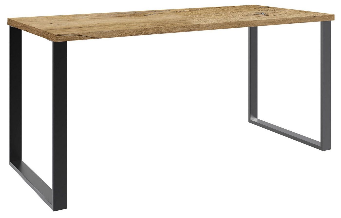 Wimex Schreibtisch Home Desk (Home Desk, 1-St., Schreibtisch), 159x70x75cm Flagstaff Eiche / schwarz von Wimex