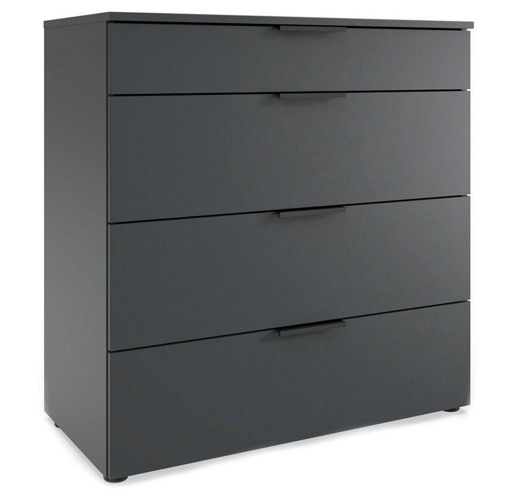 Wimex Schubkastenkommode Level (4 Schubladen, 1 St., moderne Optik, schwarze Metallgriffe), 81x41x84cm /graphit von Wimex