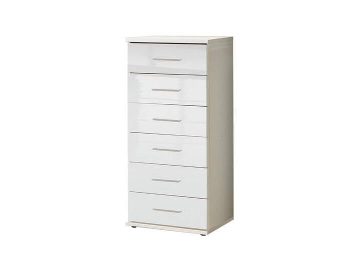 Wimex Schubkastenkommode in HOCHGLANZ LACK WEISS - 46x106x40cm (BxHxT) von Wimex
