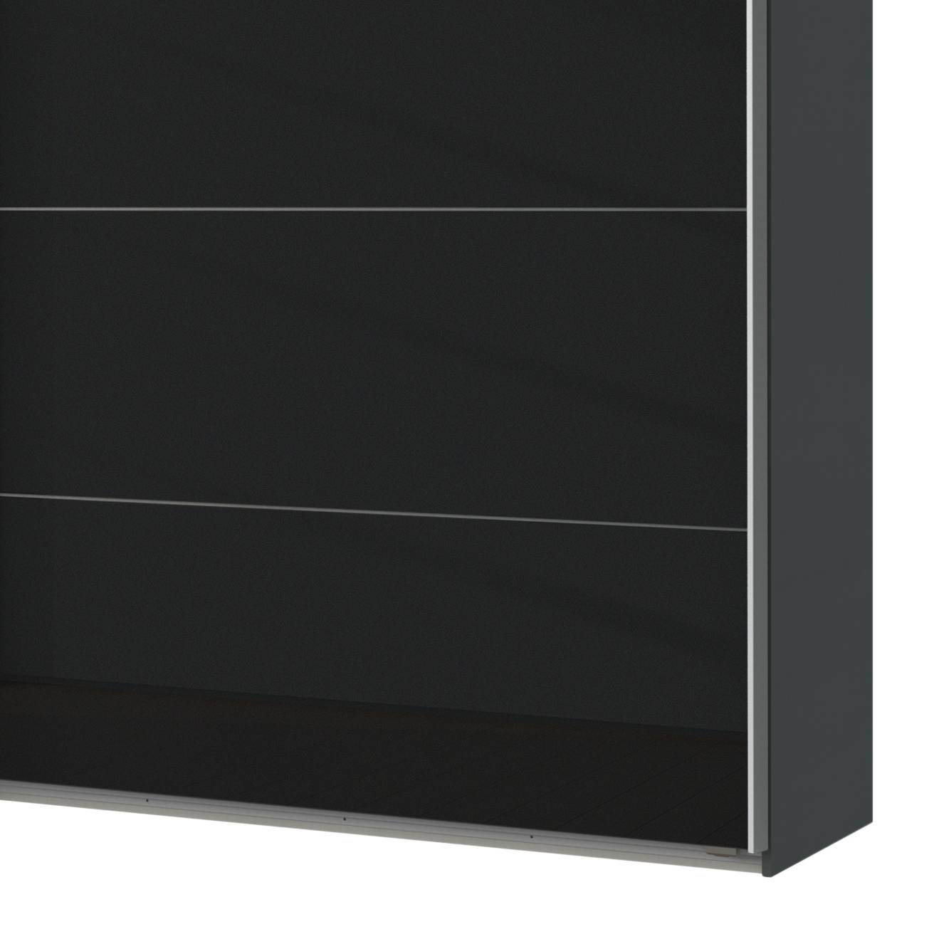 Wimex Schwebetürenschrank Easy Plus I Graphit/Schwarz 225x210x65 cm (BxHxT) 2-türig Spanplatte Modern von Wimex