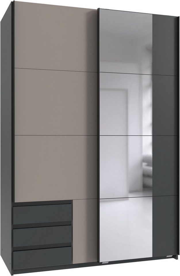 Wimex Schwebetürenschrank Emden moderner Kleiderschrank mit Spiegel und Schubladen BESTSELLER Schlafzimmer Schrank Garderobenschrank mit Schwebetüren Topseller Wimex Schwebetürenschrank Emden moderner Kleiderschrank mit Spiegel und Schubladen BESTSELLER Schlafzimmer Schrank Garderobenschrank mit Schwebetüren Topseller von Wimex