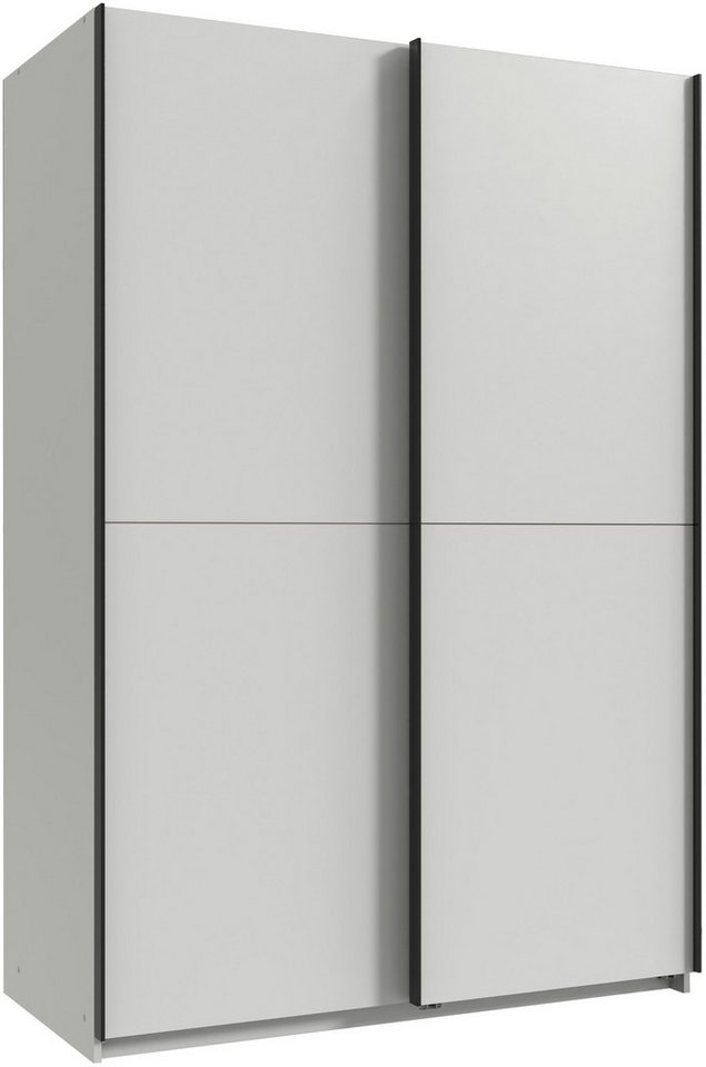 Wimex Kleiderschrank Mugano, B/T/H 135 oder 180/65/198cm, Made in Germany (wähle Deine Ausstattung: Basic oder Premium) 2 Schwebetüren mit oder ohne Spiegel, Metallgriffe von Wimex