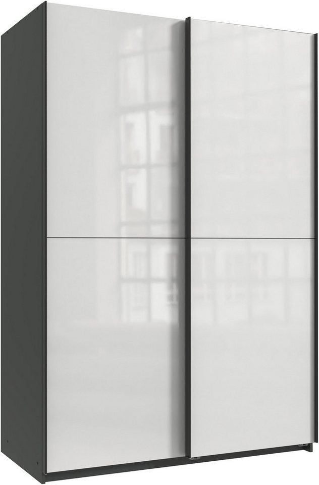 Wimex Kleiderschrank Mugano, B/T/H 135 oder 180/65/198cm, Made in Germany (wähle Deine Ausstattung: Basic oder Premium) 2 Schwebetüren mit oder ohne Spiegel, Metallgriffe von Wimex