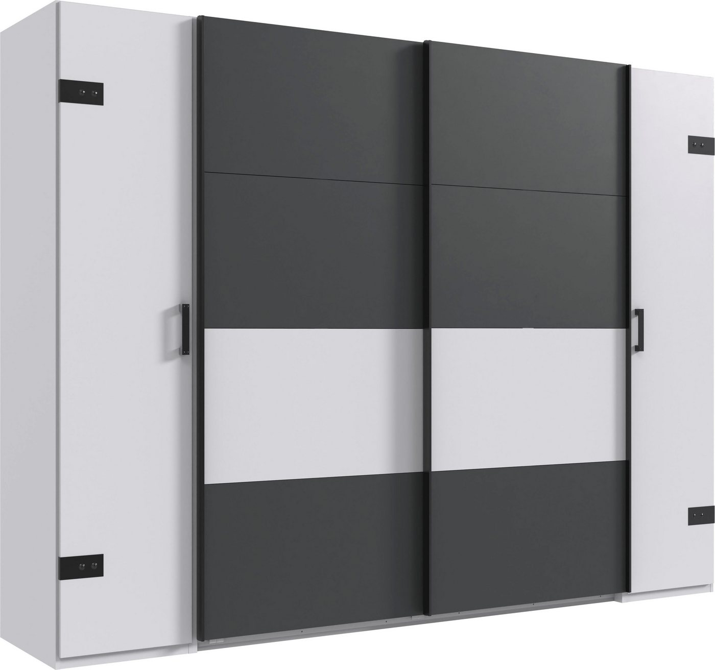 Wimex Kleiderschrank Stockholm, rustikale Optik im Industrial Design, Made in Germany 270x65x210cm, viel Stauraum durch 2 Kleiderstangen und 10 Einlegeböden Wimex Kleiderschrank Stockholm, rustikale Optik im Industrial Design, Made in Germany 270x65x210cm, viel Stauraum durch 2 Kleiderstangen und 10 Einlegeböden von Wimex