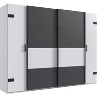 Wimex Kleiderschrank "Stockholm, rustikale Optik im Industrial Design, Made in Germany", 270x65x210cm, viel Stauraum durch 2 Kleiderstangen und 10 Einlegeböden von Wimex