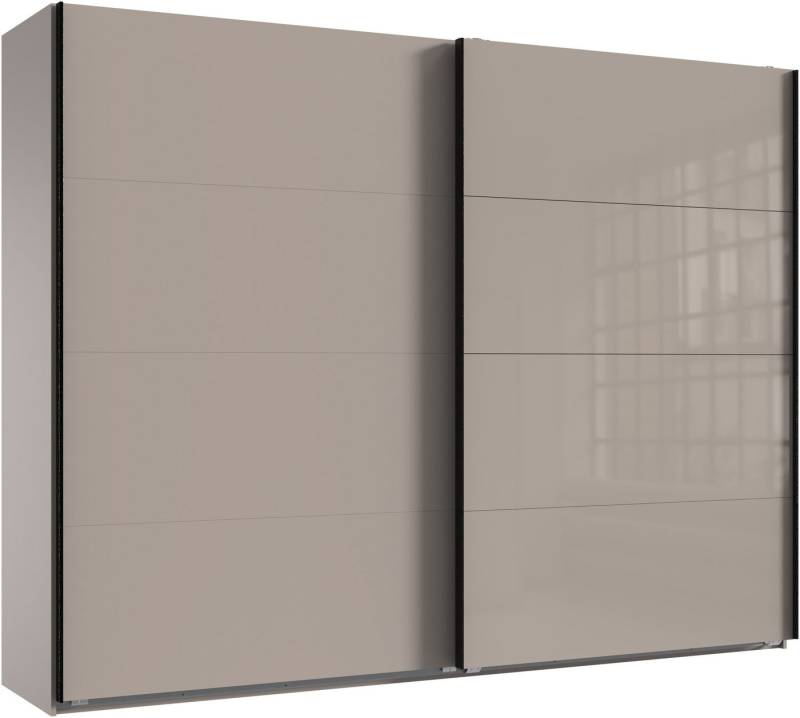 Wimex Kleiderschrank Tilburg, Metallgriffe, Made in Germany (Breite 270cm wahlweise mit 2 oder 3 Türen) mit Schwebetüren, jeweils 1 Glaselement, 180, 225 oder 270cm breit von Wimex