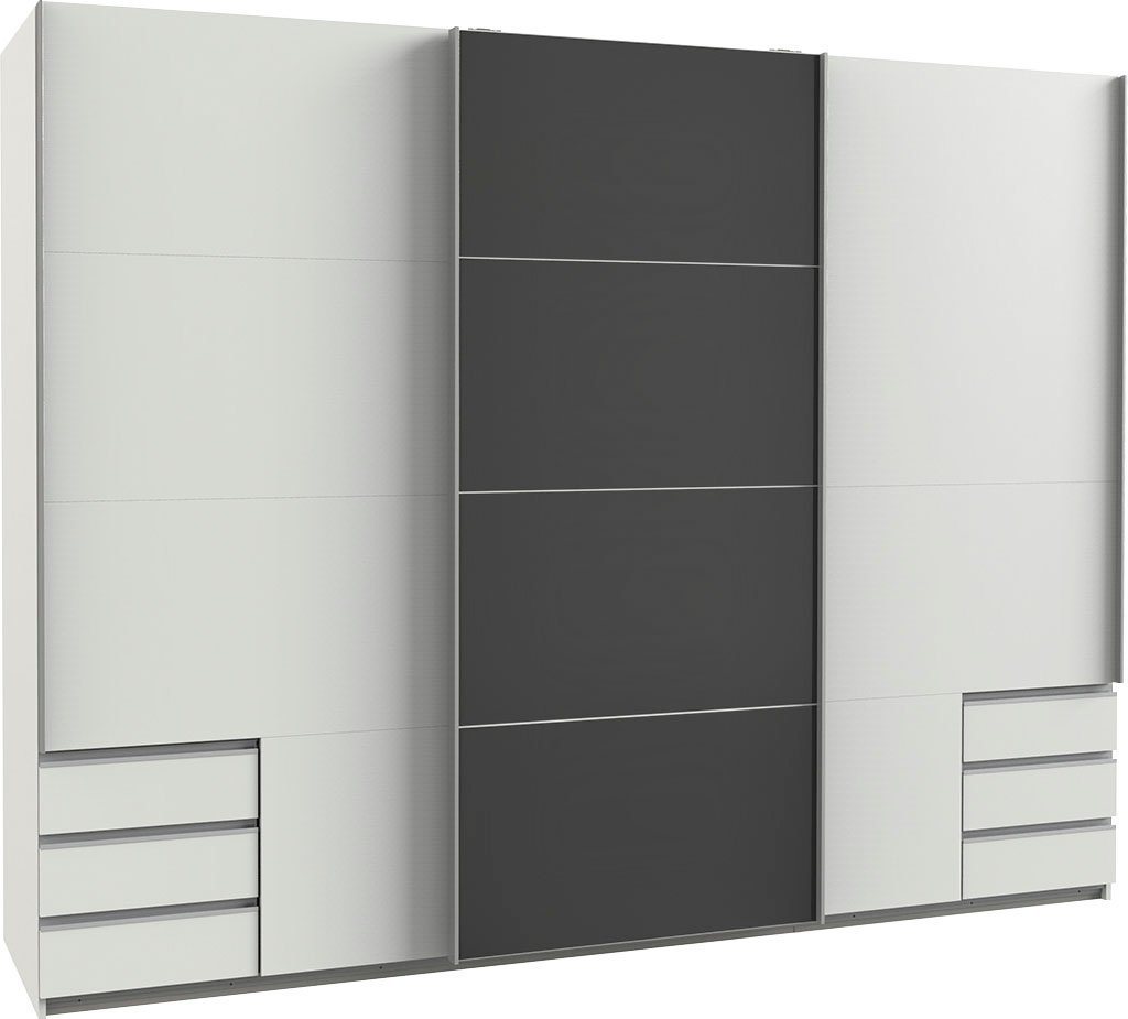 Wimex Schwebetürenschrank Valencia mit Glaselementen und Schubkästen von Wimex