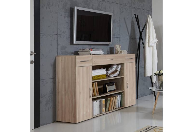 Wimex Sideboard Sideboard MRK Kommode 180 cm eiche sägerau (3 St) von Wimex