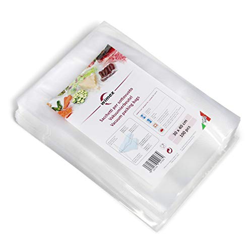 Wimex 100 Vakuumbeutel 30x40cm (40mt) | BPA Free | Sous Vide geeignet | stabile Schweißnaht | Für alle Balken Vakuumierer geeignet | Vakuumrollen | Made in Italy von Wimex