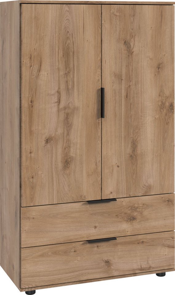 Wimex Wäscheschrank Easy Plus Kleiderschrank Garderobe 2 Schubladen, 81 oder 130cm breit in verschiedenen Farben, moderne Optik mit schwarzen Metallgriffen Wimex Wäscheschrank Easy Plus Kleiderschrank Garderobe 2 Schubladen, 81 oder 130cm breit in verschiedenen Farben, moderne Optik mit schwarzen Metallgriffen von Wimex