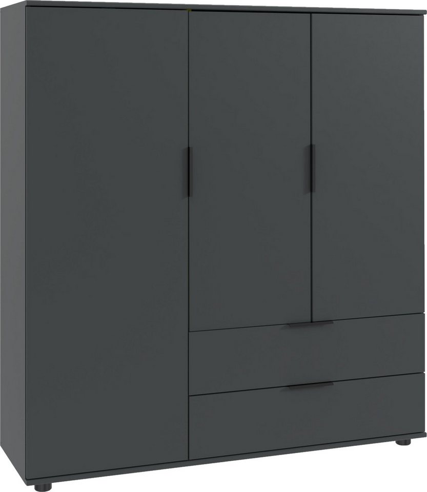 Wimex Wäscheschrank Easy Plus Kleiderschrank Garderobe 2 Schubladen, 81 oder 130cm breit in verschiedenen Farben, moderne Optik mit schwarzen Metallgriffen Wimex Wäscheschrank Easy Plus Kleiderschrank Garderobe 2 Schubladen, 81 oder 130cm breit in verschiedenen Farben, moderne Optik mit schwarzen Metallgriffen von Wimex