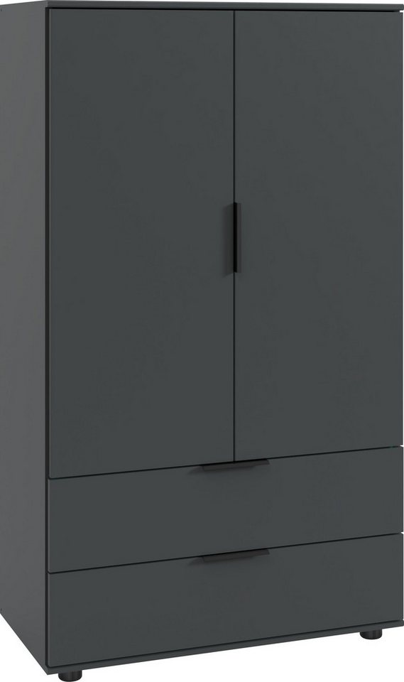 Wimex Wäscheschrank Easy Plus Kleiderschrank Garderobe 2 Schubladen, 81 oder 130cm breit in verschiedenen Farben, moderne Optik mit schwarzen Metallgriffen Wimex Wäscheschrank Easy Plus Kleiderschrank Garderobe 2 Schubladen, 81 oder 130cm breit in verschiedenen Farben, moderne Optik mit schwarzen Metallgriffen von Wimex
