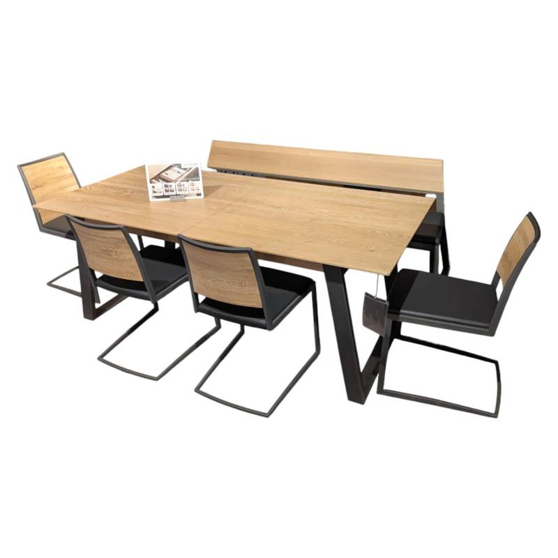 Essgruppe Terso Rustikale Asteiche Massiv Bianco Leder Colorado Anthrazit Essgruppe Terso Rustikale Asteiche Massiv Bianco Leder Colorado Anthrazit von Wimmer