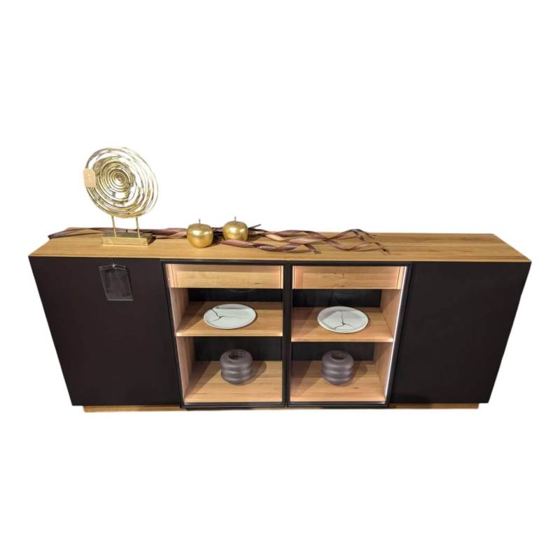 Sideboard Linja 152250 Rustikale Asteiche Hartwachsöl Und Metall RAL Grau Braun ... von Wimmer