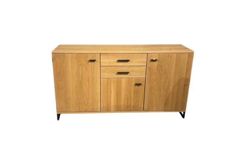 Wimmer Sideboard Sideboard Filia Rustikale Asteiche Bianco Griffe Metall RAL von Wimmer
