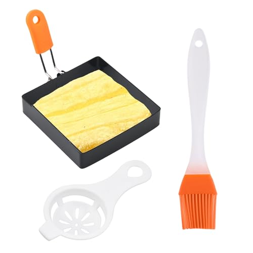 Eierbratringe Quadratische Eierform Eierringe Für Grill | Edelstahl-Spiegelei Ring, Bratpfannen Pfannkuchenformer Mit Silikongriff Für Frühstücks-Omelette-Sandwich Eierbratringe Quadratische Eierform Eierringe Für Grill | Edelstahl-Spiegelei Ring, Bratpfannen Pfannkuchenformer Mit Silikongriff Für Frühstücks-Omelette-Sandwich von Wimnqie