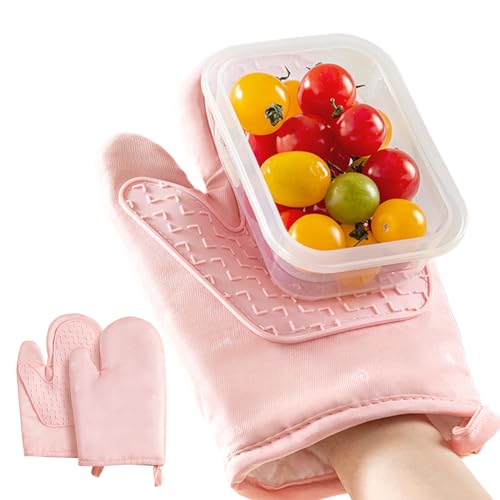 Wimnqie Backhandschuhe Für Küche | Ofenhandschuhe Für Die Küche,1 Paar wasserdichte Kochhandschuhe Für Kochen Grillen Camping Backen Mikrowelle Herd Kamin Innenbereich von Wimnqie