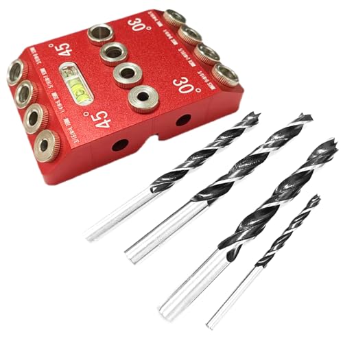 Wimnqie Holzbearbeitung Winkelschablone für Bohrarbeiten,30 45 90 Grad Winkelbohrlehre | Präzisionsausrichtung Zubehör für Holzwerkarbeit Treppengeländer Decks Geländer universell einsetzbar Wimnqie Holzbearbeitung Winkelschablone für Bohrarbeiten,30 45 90 Grad Winkelbohrlehre | Präzisionsausrichtung Zubehör für Holzwerkarbeit Treppengeländer Decks Geländer universell einsetzbar von Wimnqie