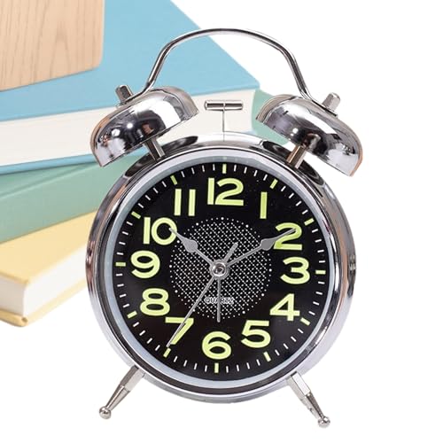 Wimnqie Klingelwecker | Retro Wecker Nachleuchtend | 8 cm Geräuscharm Timer Für Senioren Schlafzimmer Und Unterwegs Wimnqie Klingelwecker | Retro Wecker Nachleuchtend | 8 cm Geräuscharm Timer Für Senioren Schlafzimmer Und Unterwegs von Wimnqie
