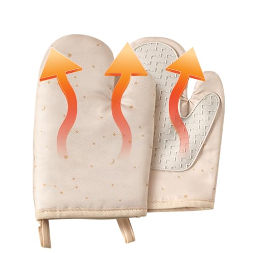 Wimnqie Ofenhandschuhe,Backhandschuhe Hitzebeständige Küchenhandschuhe - 1 Paar rutschfeste Topflappen Küchenzubehör für Kochen Camping Grillen Backen Mikrowelle Herd von Wimnqie
