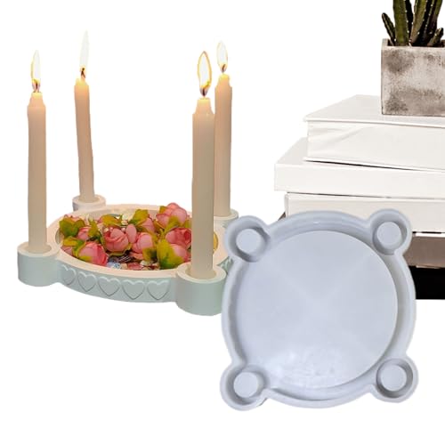 Wimnqie Resin Kerzenhalter Gussform, 4-Fach Teelicht Kerzenhalter Form, Deko Giessform Handgefertigt Für Resin Kunst Hochzeit Basteln Familie Freunde Wimnqie Resin Kerzenhalter Gussform, 4-Fach Teelicht Kerzenhalter Form, Deko Giessform Handgefertigt Für Resin Kunst Hochzeit Basteln Familie Freunde von Wimnqie