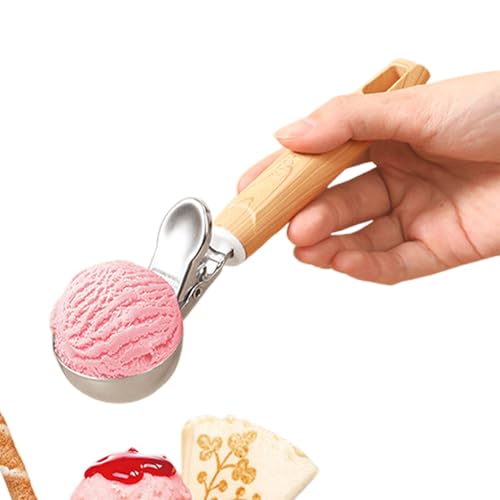 Wimnqie Stabiler Eisportionierer | Edelstahl Keksausstecher Mit Formkugel | Spülmaschinenfeste Portionierhilfe Für Cupcake Picknick Haushalt von Wimnqie