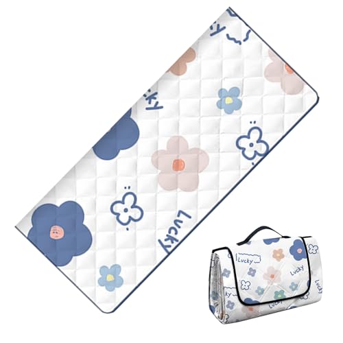 Wimnqie wasserdichte Outdoor-Picknickmatten | 198x198cm Outdoor Picknickdecke - wasserdichte Tragbare Unterlage für Rasen Camping Wanderungen Wohnmobilstandplatz Sitzbereich von Wimnqie