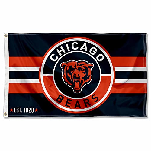 Chicago Bears Patch Button Circle Logo Flagge Groß 3x5 Banner von Wincraft