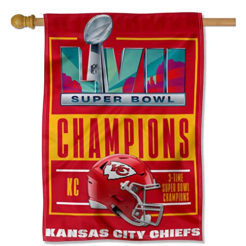 Kansas City Chiefs Super Bowl LVII 2022 2023 Champions House Banner Flagge von Wincraft