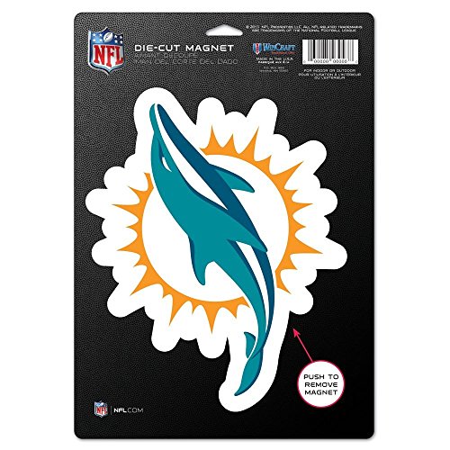 Wincraft NFL Miami Dolphins 83744013 gestanzter Logo-Magnet, klein, schwarz von Wincraft